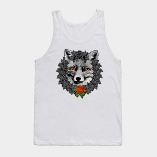 Fox Orange Rose Wreath Tank Top